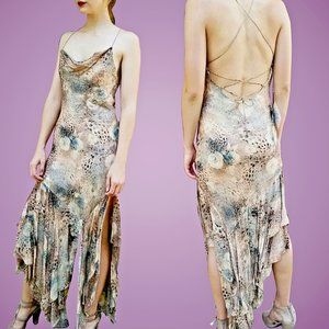 NWT Diane Freis DEADSTOCK $900 Sexy Backless DRESS